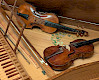 Two violins in a spinet