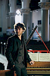 Photo of David Wright with harpsichord